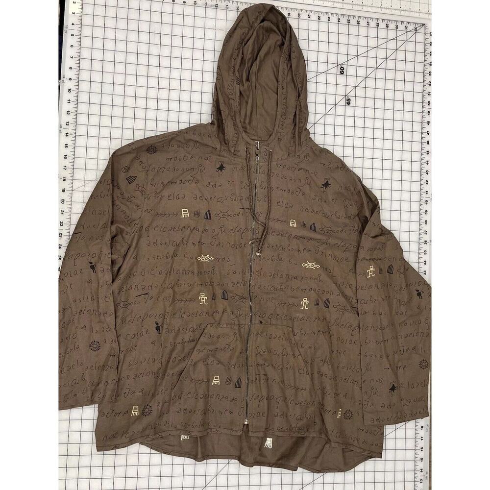 Cynthia Bradley Jacket 3X Brown hieroglyphics I3